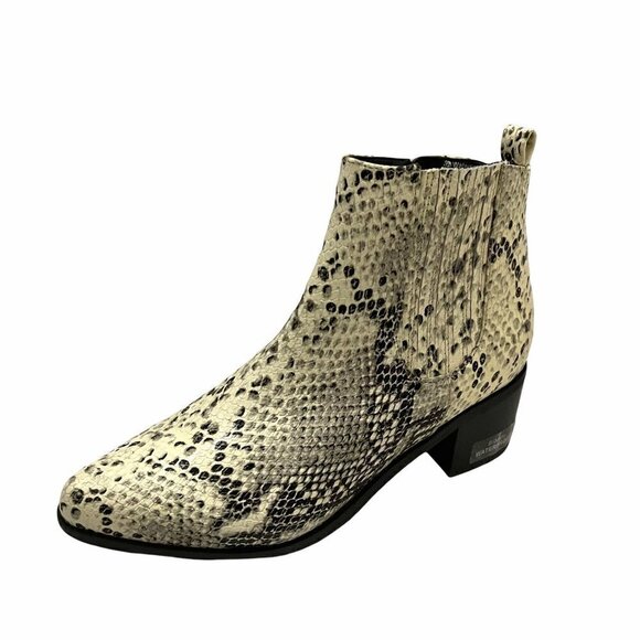 Blondo Women's NWT Elvina Snake Embossed Leather Waterproof Ankle Booties Size 7 - Picture 2 of 9
